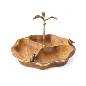 اردوخوری گرد سه خانه گلدکیش مدل گلدن برد کد GK829470