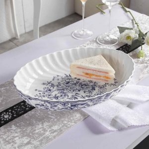 تابه بیضی چینی گلدکیش طرح لوتوس