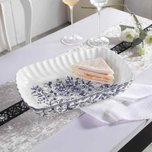 تابه مستطیل چینی گلدکیش طرح لوتوس