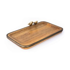 سینی مستطیل گلدکیش مدل گلدن برد کد GK829458