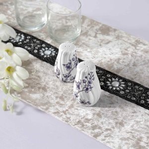 نمکدان جفتی چینی گلدکیش طرح لوتوس کد 701103