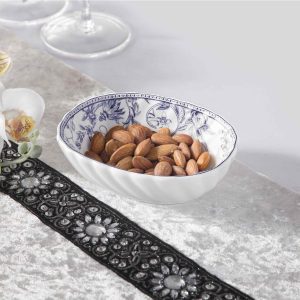 پیاله بیضی 6 عدد چینی گلدکیش طرح لوتوس کد 701102