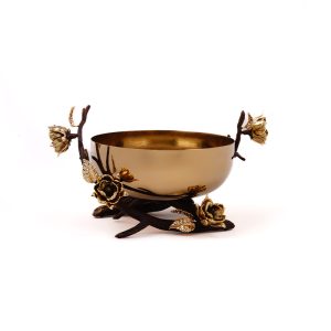 آجیل-خوری-برنج-ریتون-رنگ-طلایی-گل-آنیکا-کد-3210031