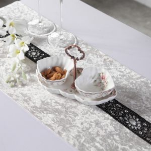اردوخوری قلبی دو خانه چینی گلدکیش طرح سوئیتی کد GK701127
