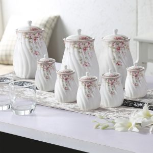 ست پا سماوری و جا ادویه چینی گلدکیش طرح سوئیتی کد GK701152