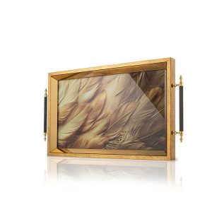 سینی سکوریت طرح پر طلایی خانه رمانتیک